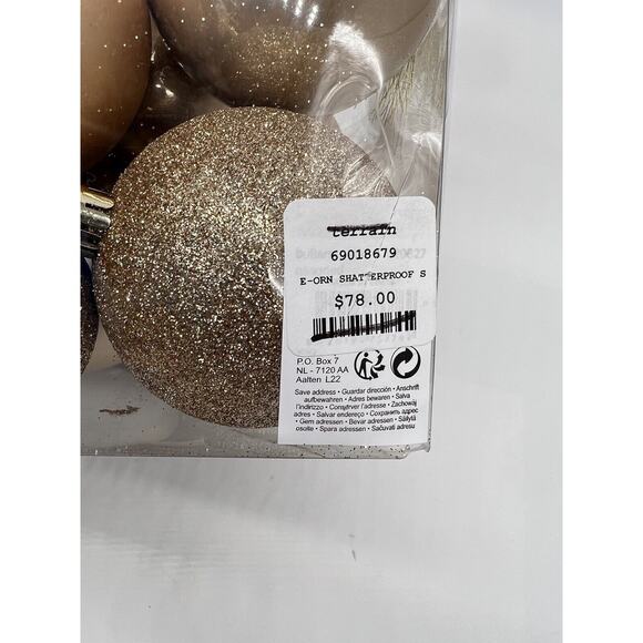 Anthropologie Terrain Shatterproof Globe Ornaments Set of 26 in Butterscotch - Picture 4 of 4